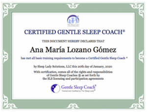 Certificado Gentle Sleep Coach